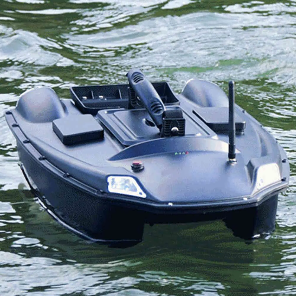 Nueva actualización Gran Bait Bait Boat 2 Hopper Carpa Pesca Post Post Automatic Devolver GPS Posicionamiento RC Juguete Barco, Finder Fish X0522