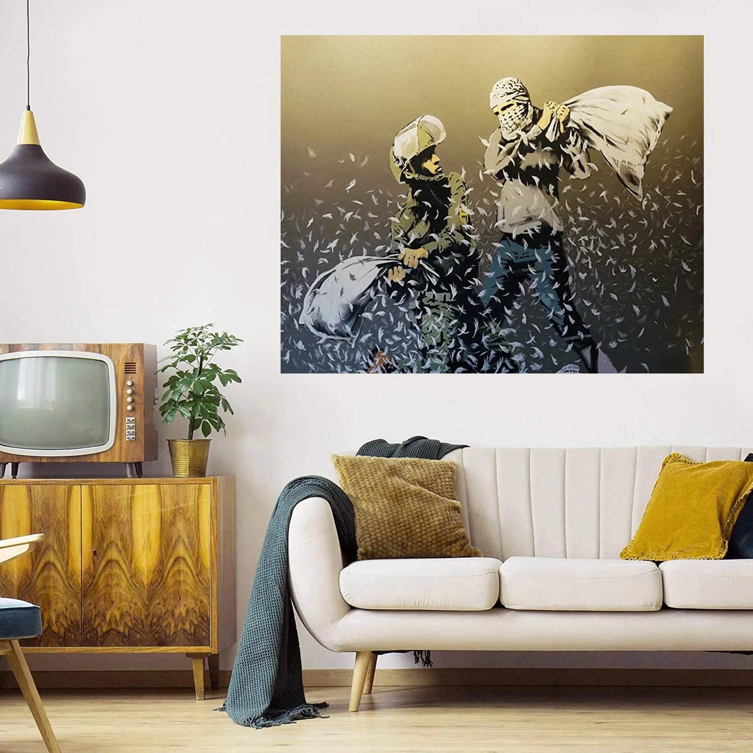 Poduszka Walka Duży obraz olejny na płótnie Wystrój Home Rękodzie / HD Print Wall Art Pictures Dostosowywanie jest dopuszczalne 21072102