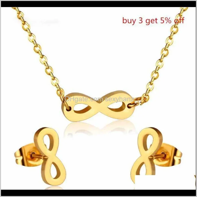 stainless steel jewellery sets letter necklace earring african dubai gold color jewelry set for women girls