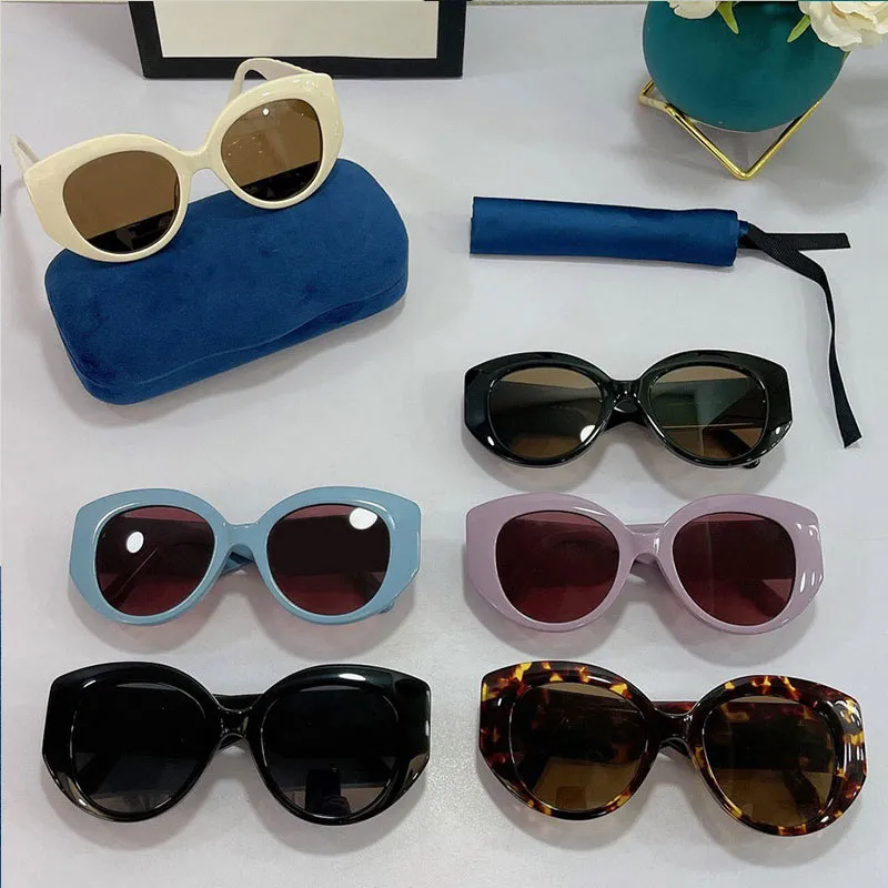 Женские солнцезащитные очки 0809S Круглая рамка Классическая мода Покупки Party Style Designer Top Высококачественные очки с оригинальной коробкой