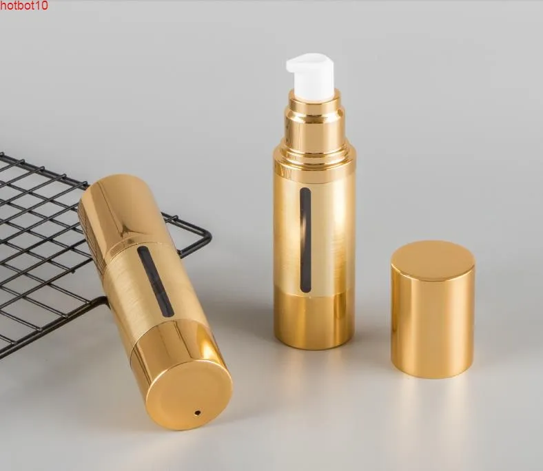 Flacone cosmetico con pompa airless per crema per lozione dorata vuota da 30 ml BB CC Liquido in plastica per trucco Contenitore per cosmetici SN106goods