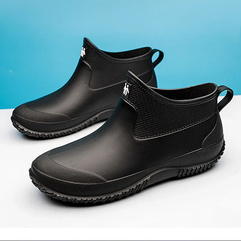 Bottes de pluie unisexe imperméables antidérapantes chaussures de travail de lavage de voiture légères en plein air chaussures de pluie à la cheville résistantes à l'usure taille 35-44