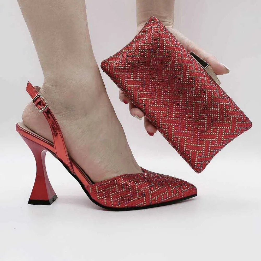 TeresaCollections - Luxury Lady Shoes Fashion Snake Leather High Heels  Party Matching Clutch Handbag