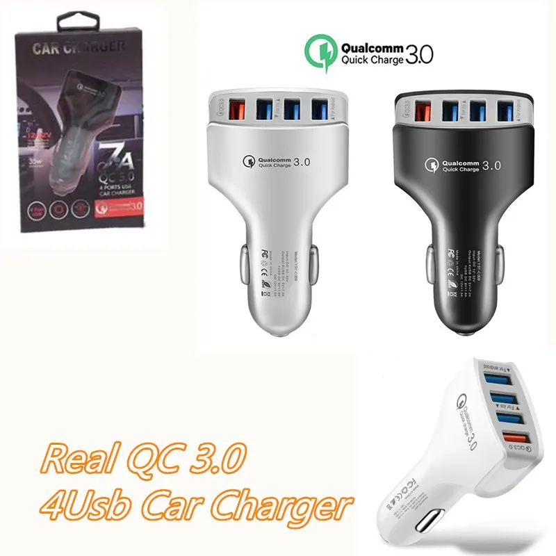 Portable QC3.0 Cars With Wireless Charging Adapter With 4 USB Ports For