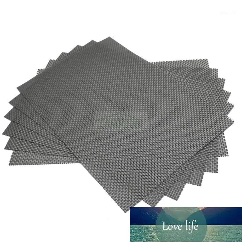 6 stks / partij Weave Placemat Siliconen PVC Tafelmatten voor Dining Tafel Bureau Drinken Wijn Onderzetters Warmte Isolatie Waterdichte Placemat1