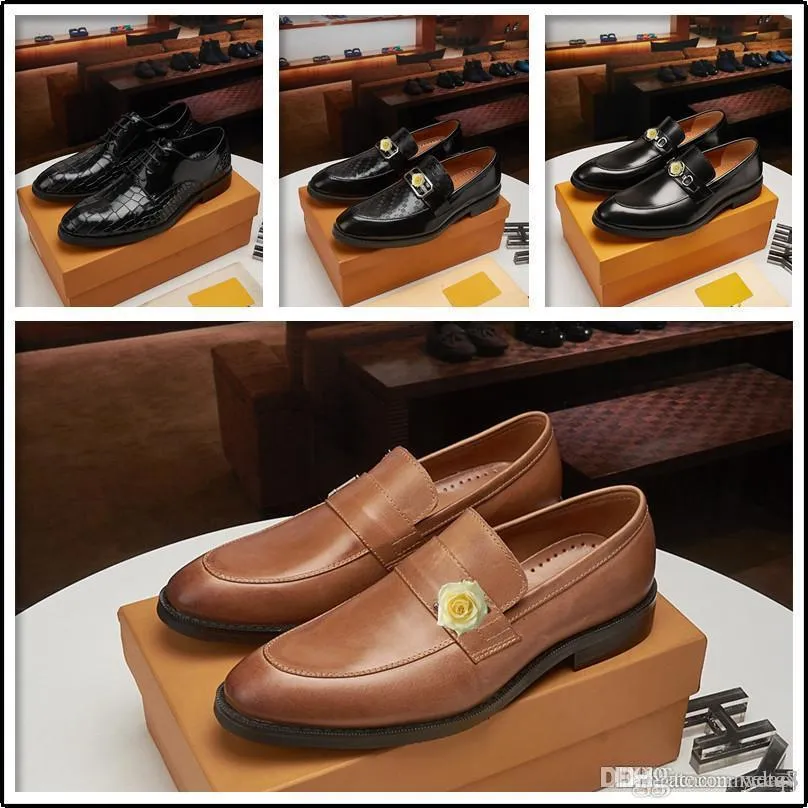 A1 3cm Osynlig höjd Öka patentläder Skor för män Bröllop Groomsman Extravagant Elegant Klänning Skor Män Business Shoes 33