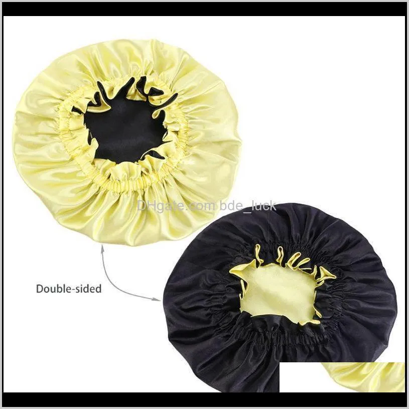 2020 NEW ARRIVAL Cute Baby Silky Satin Bonnet Adjustable Sleep Cap Girl Night Turban Children Headwear