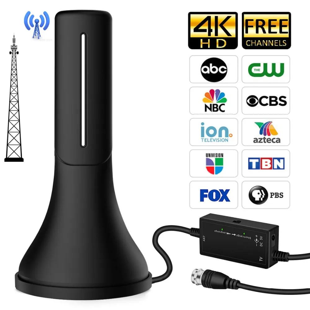 Indoor Outdoor TV Antennas DVB T2 Digital HDTV Antenna TVs 120 Mile 4K