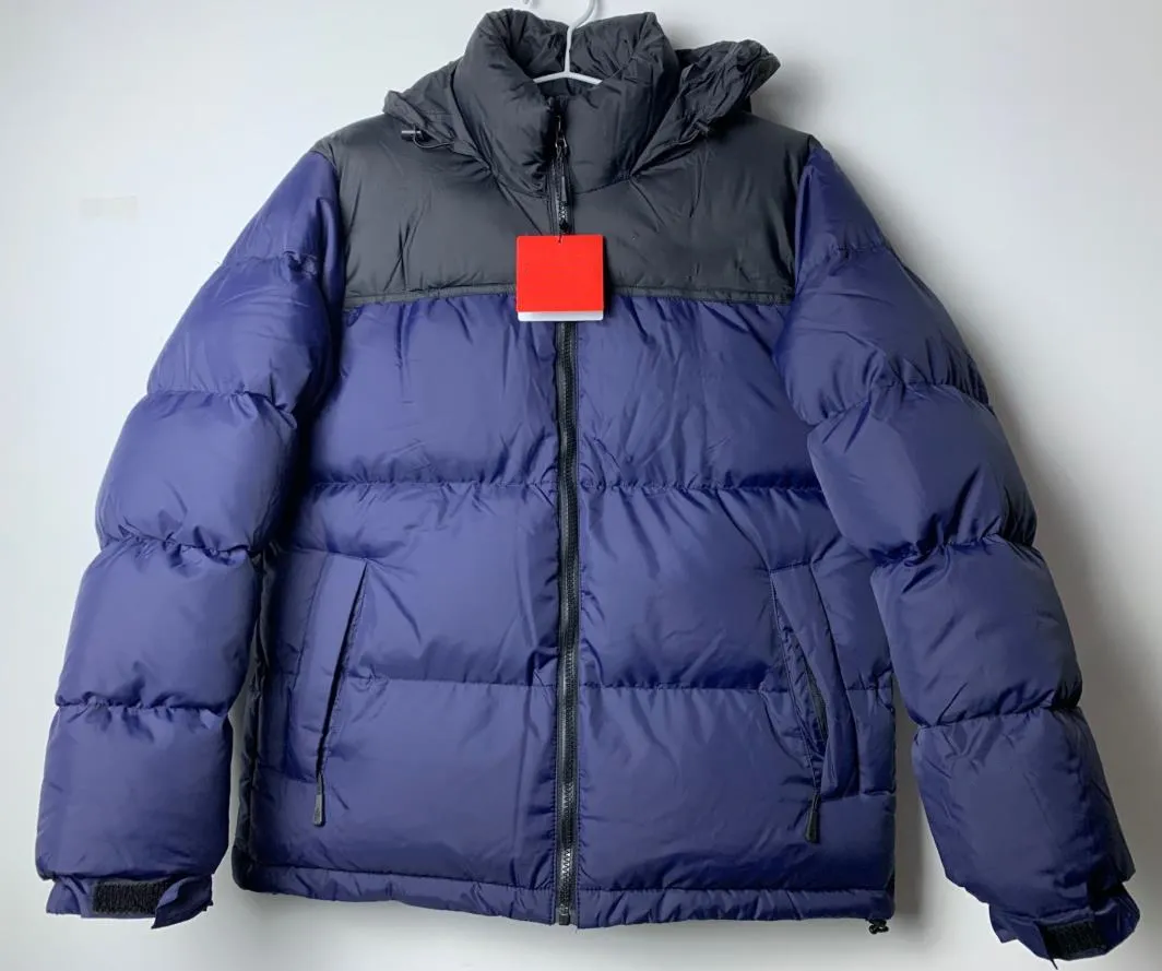 Luxury blue black striped down coat oversized woolen Puffers Jackets Fine patchwork winter outwear main image 1