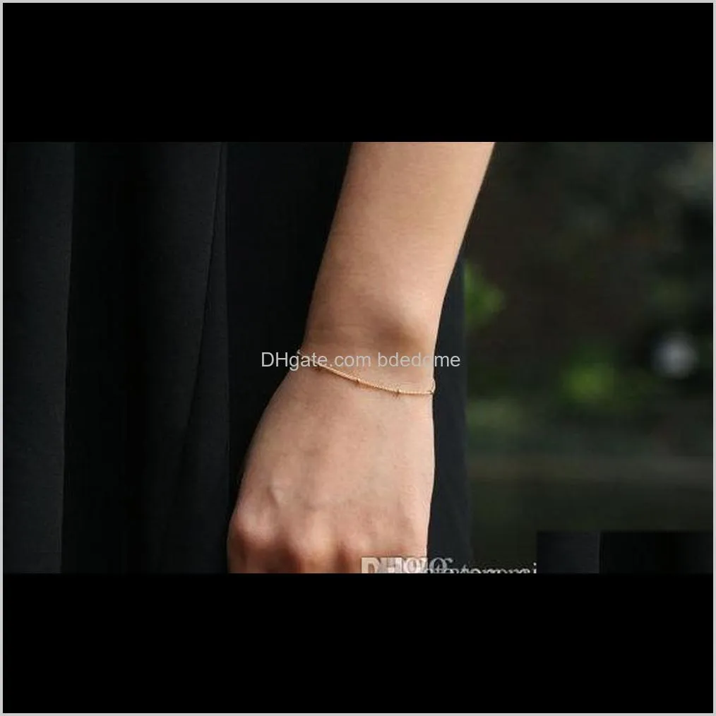 fashion simple style link chain bracelet metal satellite chain gold silver plated for women hand gift