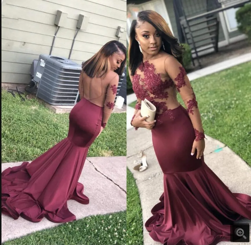 Red Lace Uniqe Design Open Back Elegant Formal Mermaid Long Prom