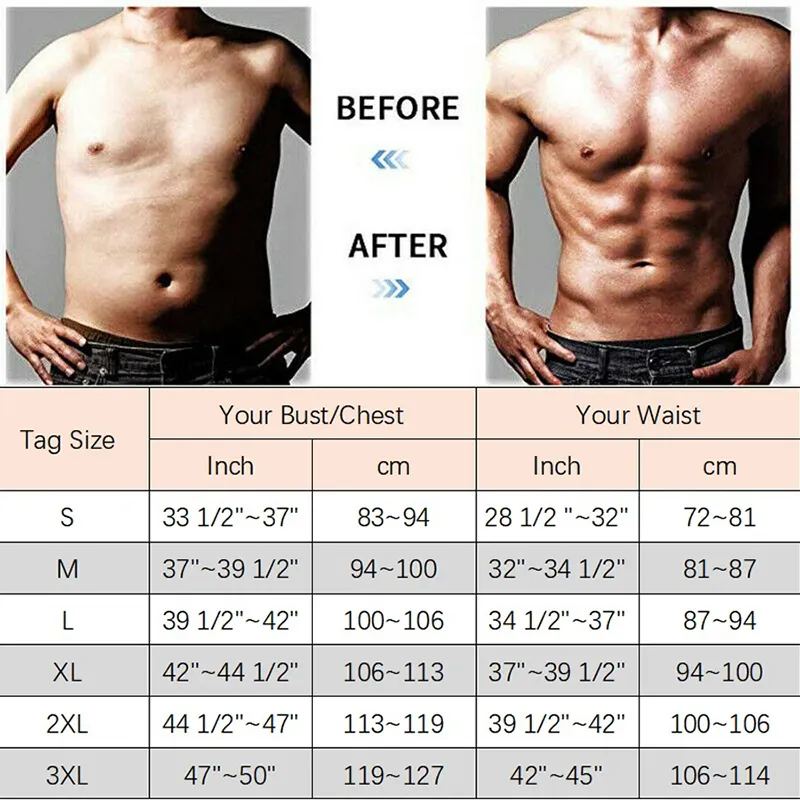 Ropa moldeadora para hombre, moldeador de cuerpo adelgazante, entrenador de cintura, chaleco para el sudor, chaleco de Sauna de neopreno para perder peso, quemador de grasa de barriga, corsé adelgazante