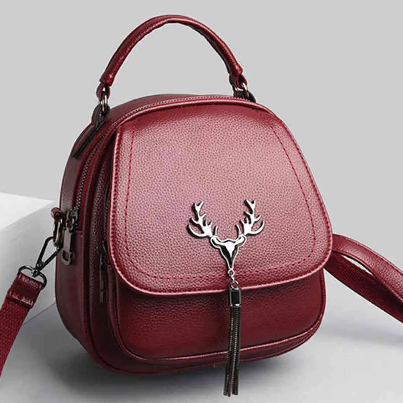 Excellent Small Leather Designer Backpack Ladies Shoulder Bag Multifunction Backpacks for School Teenagers Girls Travel Bagpack