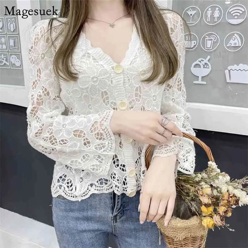 Blusas manga larga a crochet cheap