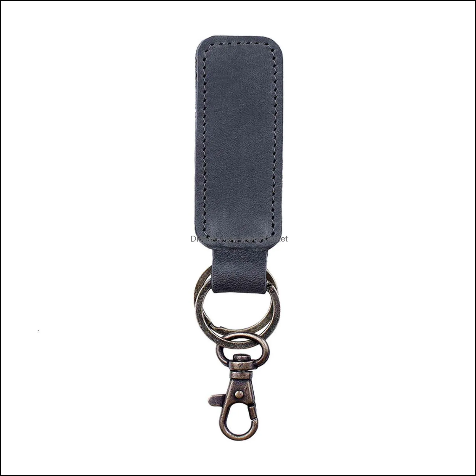 Wholesale Custom Multicolor Leather Keychain with Luxury Genuine Ring for Women and Girls