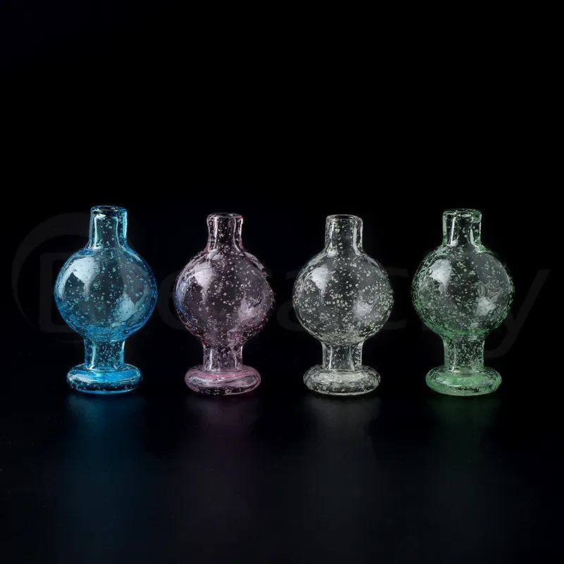 DHL!! Smoking 25mmOD Luminous Glass Bubble Carb Cap Heady Caps Smoking Accessories For Beveled Edge Quartz Banger Nails Oil Rigs