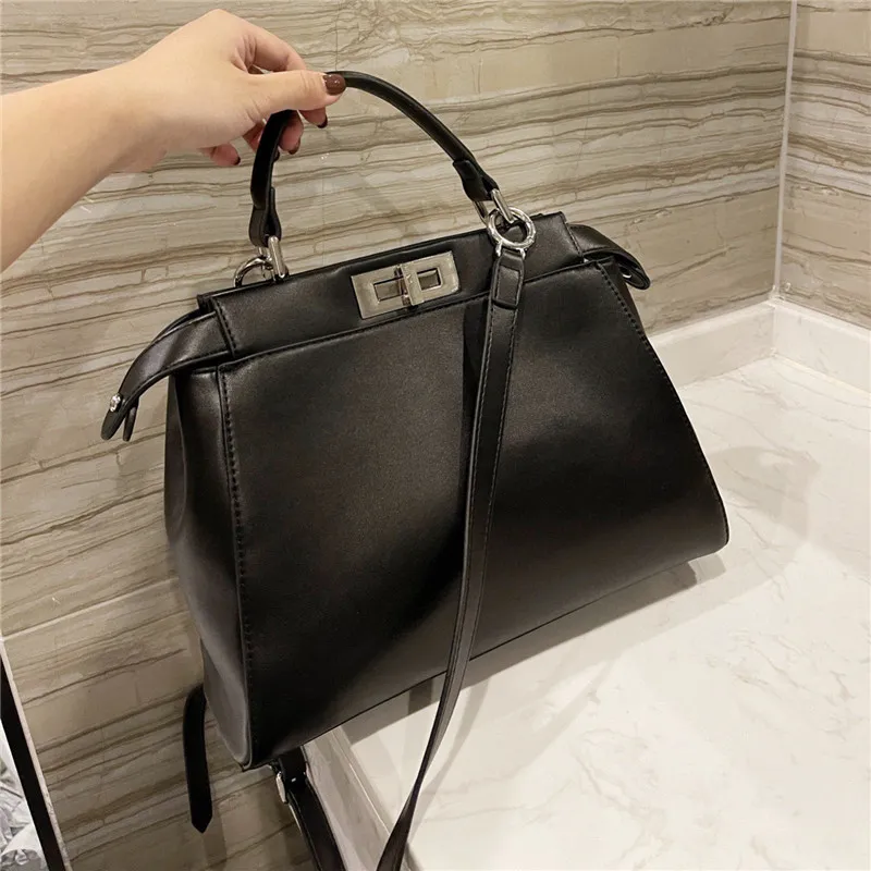 Original Designer Totes Bags Fendi Peekaboo Large Capacity Black Shoulder Bags 1 1 dupe Luxury designers top Quality Ladies handbag