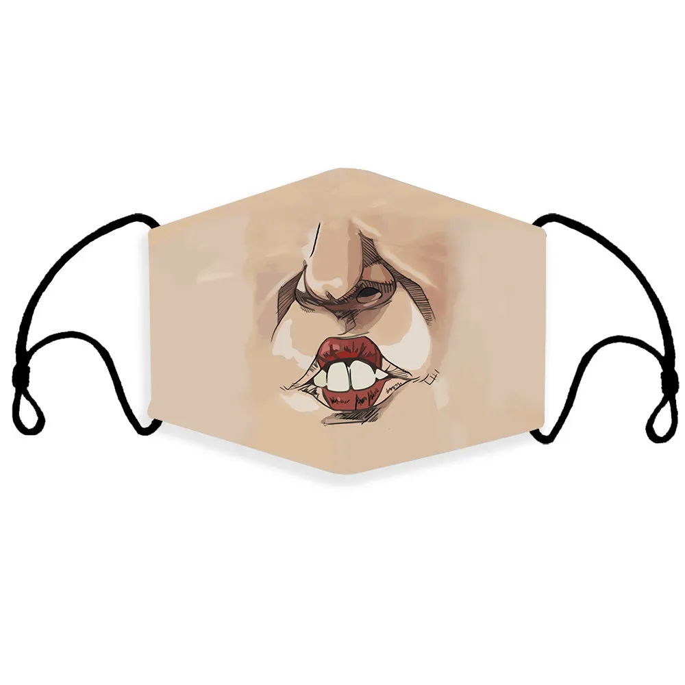 New Adult maschera divertente modello di stampa creativa maschera facciale maschere antipolvere e antiappannamento