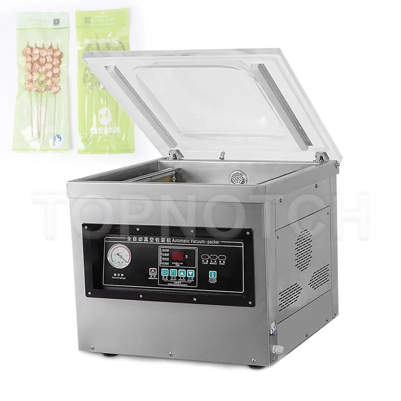 Food Storage Packing Sealing Machine Plexiglass Cover Commercial Chamber Meat Vacuum Sealer