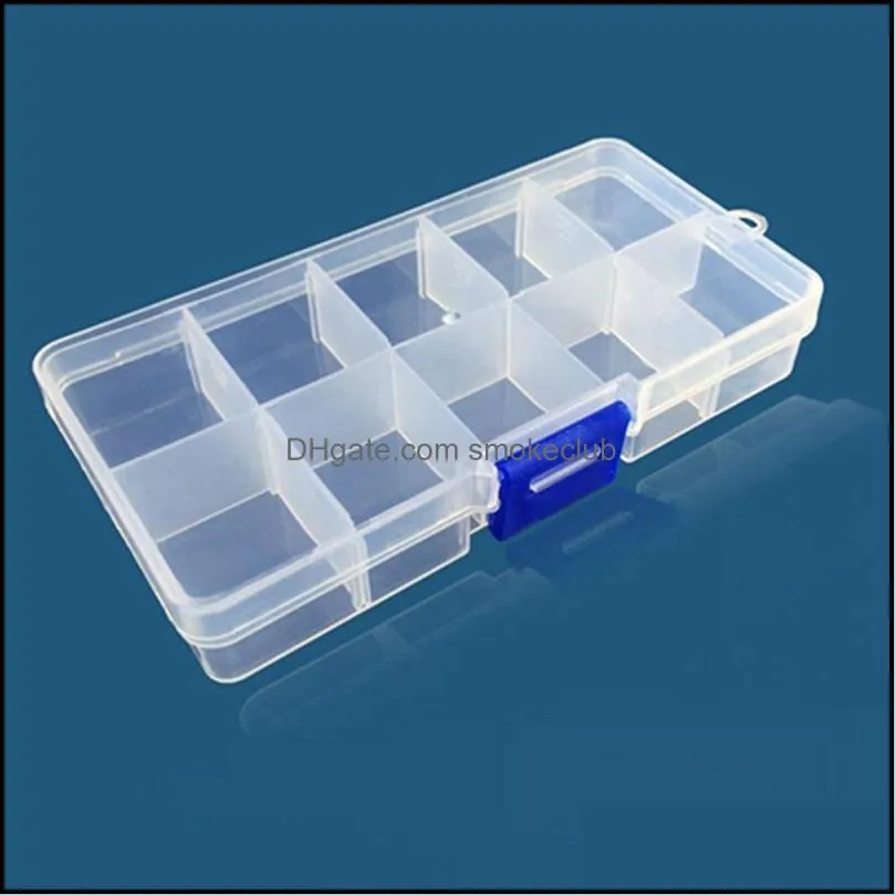 Plastic Organizer Container storage box adjustable dividers Removable Grid Compartment for Jewelry Beads Earring Container Tool 10