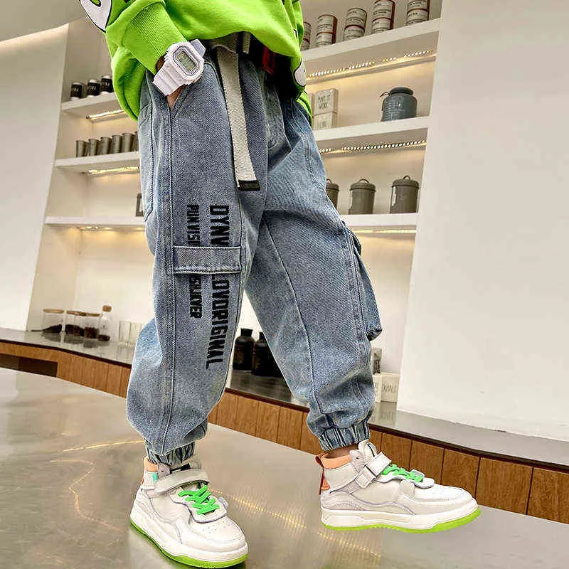 Spring New Boys Jeans Casual Pants Denim Boy Kids Trousers Trendy