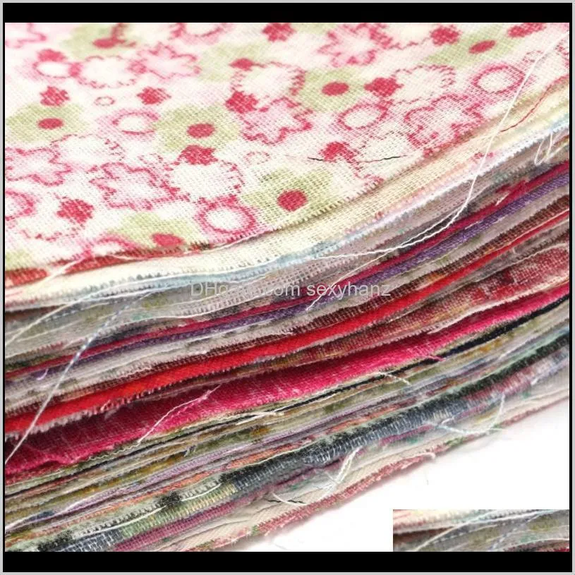 100pcs diy sewing doll quilting patchwork textile cloth bags 10x10cm square floral cotton fabric crafts1