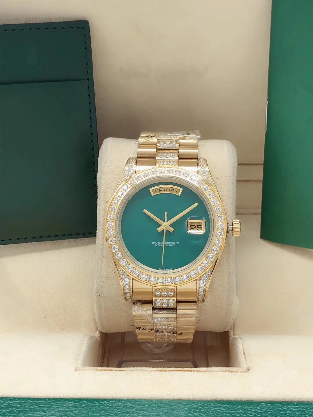 Men's Automatic Mechanical Luxury Watch 41mm Stainless Steel Sapphire  Crystal Chronograph Folding Buckle Silver Gold Band 2024
