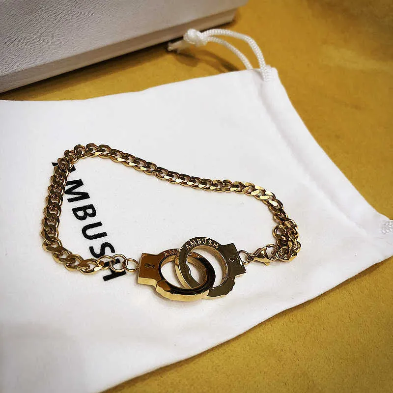 Alyx Ambush Handcuff Goth Bangles Hip Hop Jewelry Gift For