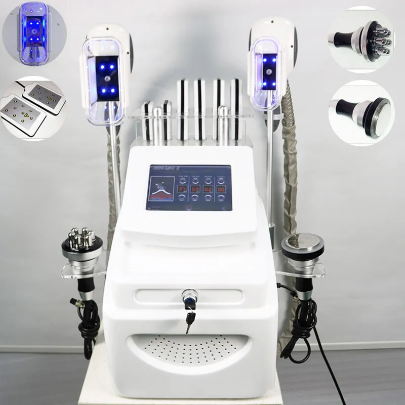 4 in 1 Fat Freezing Cryolipolysis 기계 바디 슬리밍 Cryotherapy 초음파 40K Cavitation RF 지방 흡입 Lipo 레이저 진공 체중 감소