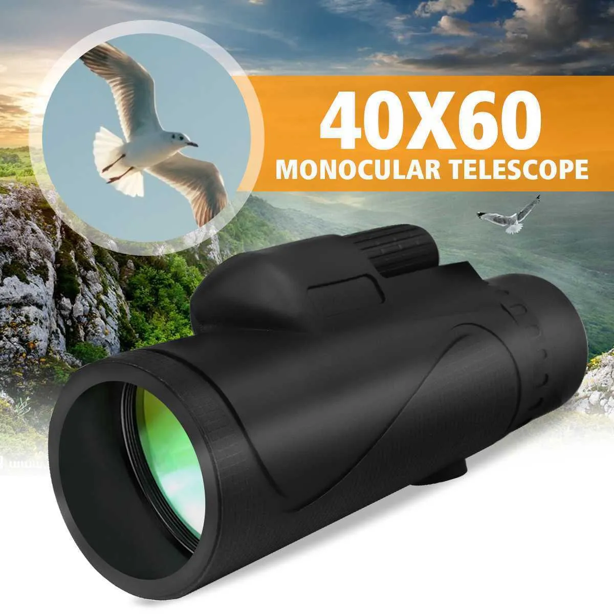 2021 NEW! Telescope Monocular 40X60 Zoom Monocular Binoculars Clear Weak Night Vision Pocket Telescope for Camping 210319