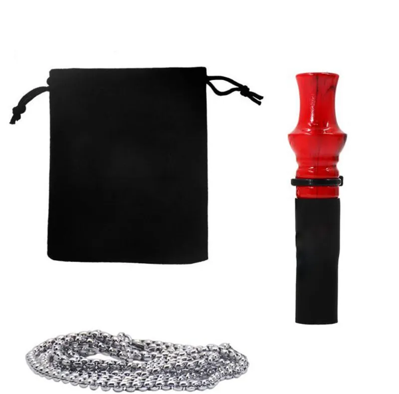 Roken Kleurrijke Hars Draagbare Filter Mondstuk Siliconen Down Slang Hookah Shisha Handvat Houder Innovative Design Steel Necklace Hanger Hoogwaardige tas