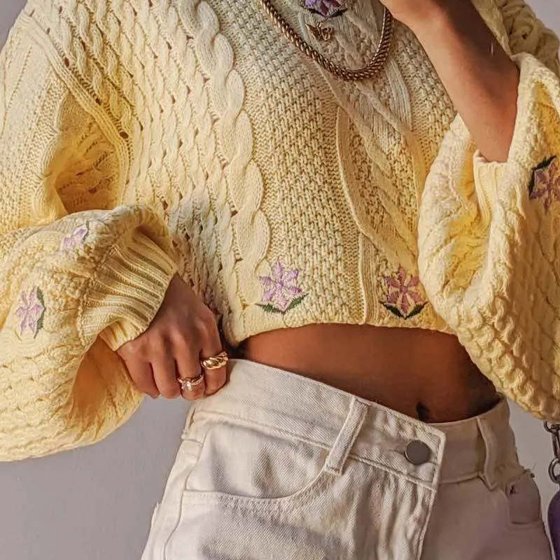 Cute crop top sweaters deals