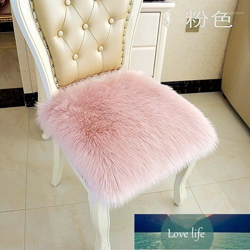Faux Sheepskin Chair Cover 3 Colors Warm Hairy Wool Carpet Seat Pad Long Skin Fur Plain Fluffy Area Rugs Washable1 Factory price expert design Quality Latest Style