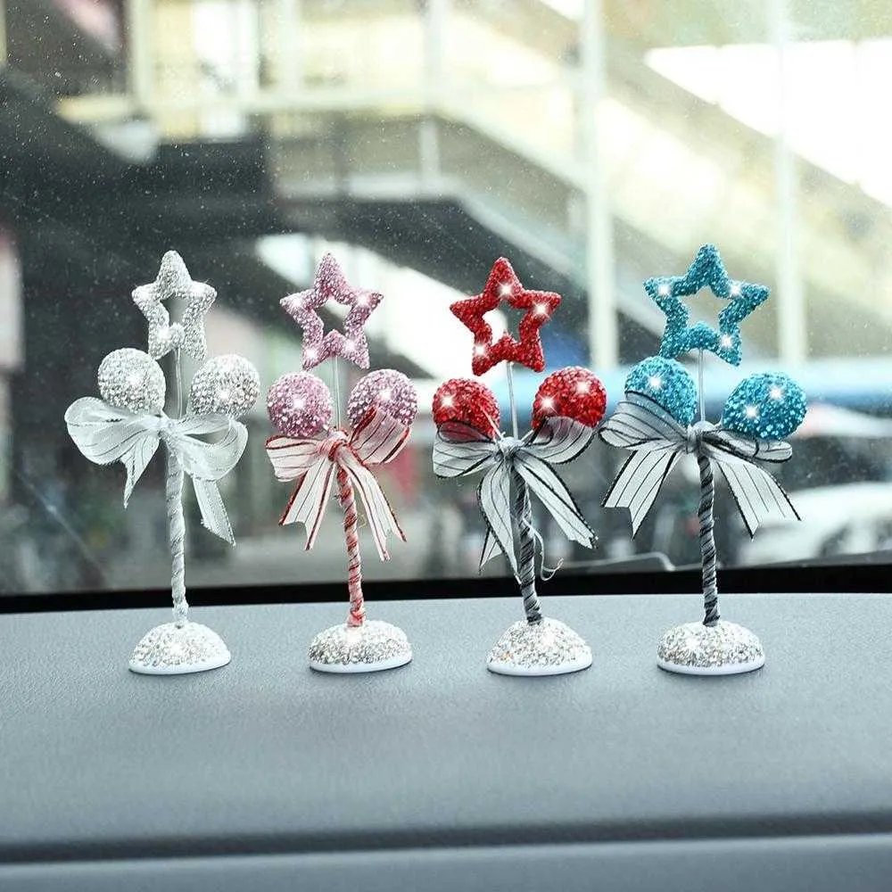 Bling Love Stars Air Balloon Ornaments Decor för bil Dashboard Decorations