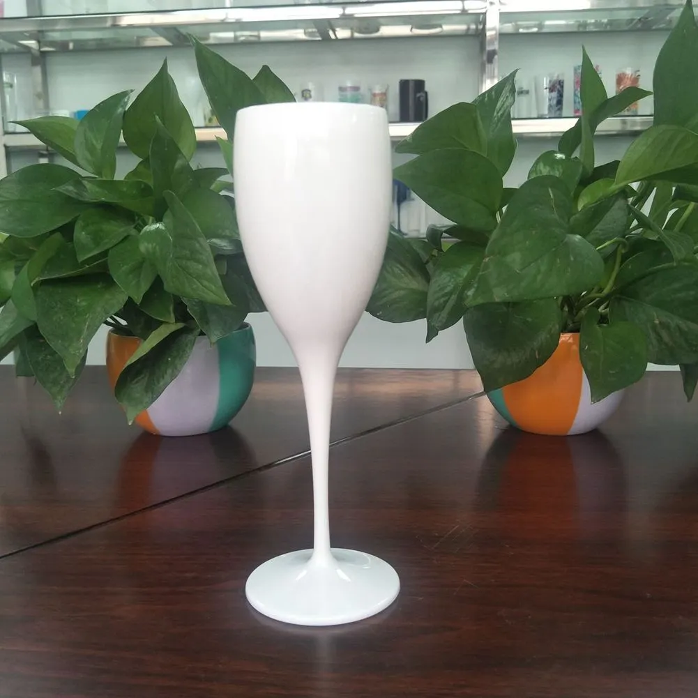 ホワイトプラスチックアクリルゴブレットMOETシャンドンシャンパングラス175mlアクリルカップのお祝いパーティーウェディングドリンクウェアドリンクMOET-WINE-GLANG CUP