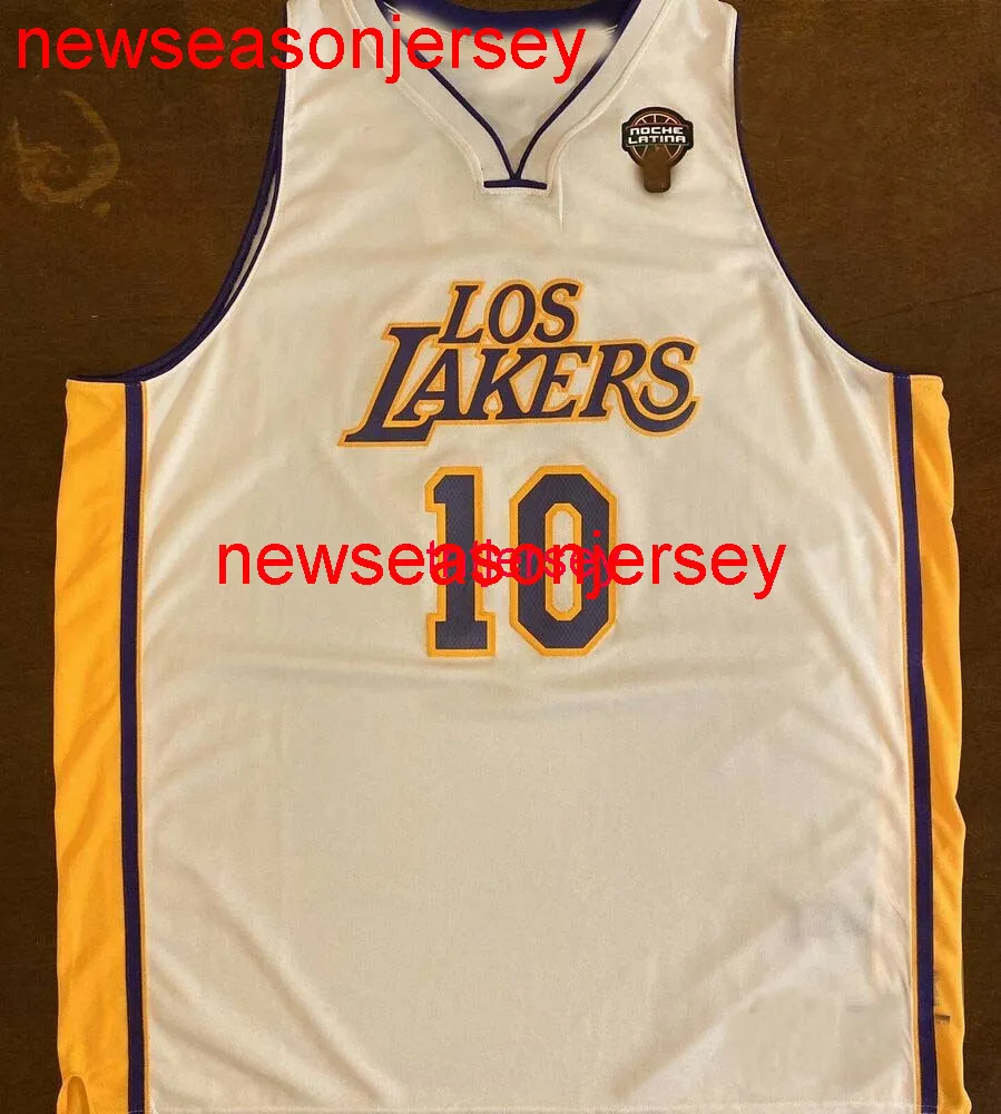 100% Gestikt Zeldzame Steve Nash Noche Latina Basketbal Jersey Heren Dames Jeugd Custom Nummer naam Jerseys XS-6XL