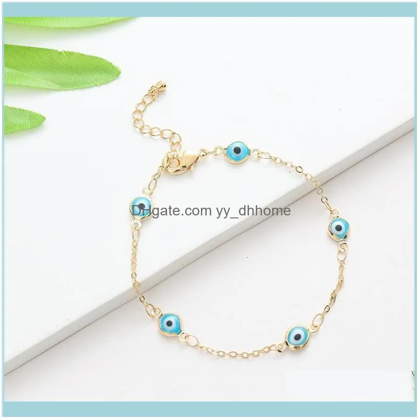 Link, Chain European And American Fashion Jewelry Bohemian Eye Bracelet Ladies Simple Exquisite Retro Birthday Gift