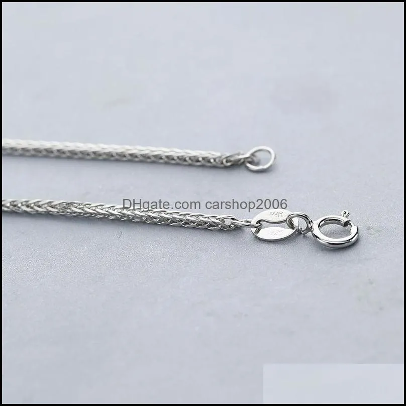 Sterling Silver Rope Chain Thai Long 45 50 54 58 Cm Wide 1.0 1.3 1.5 Mm Necklace Fashion All-match Accessories Chains