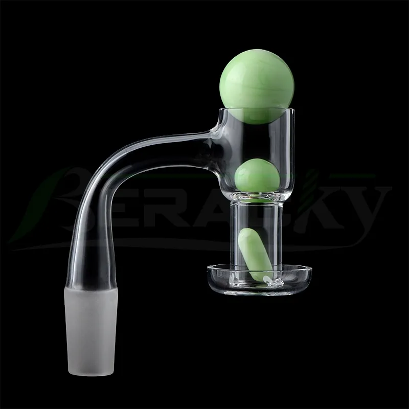 Cost-effective Smoke Tool Full Weld Beveled Edge Quartz Terp Slurpers Banger Seamless Nails with Glass TerpSlurper Pearl Set for Dab Rig Water Pipe Bongs