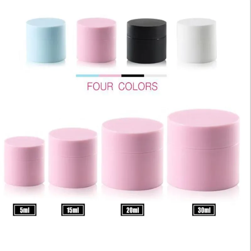 Empty Cosmetic Bottle Container 5g 15g 20g 30g 50g Plastic Cream Jar Makeup Sample Jars Cosmetics Packaging boxes