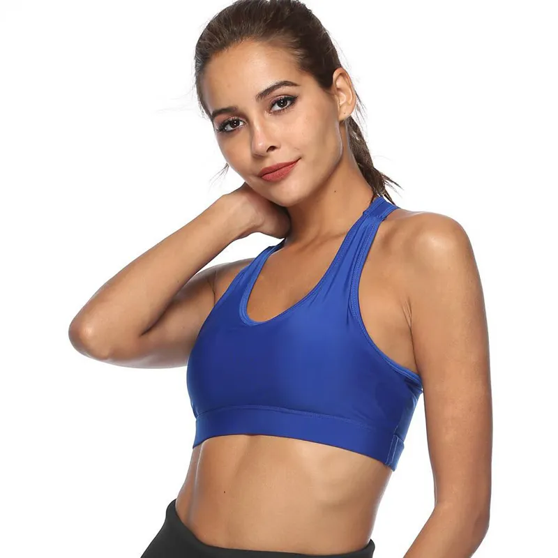 Push Up Sports Top soutien-gorge Femmes Causal Top Pour Fitness Cross Strap Femmes Gsleeveless Gym Running Top avec poche pour téléphone Tank Vest 210515