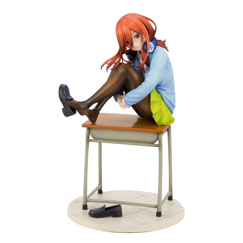 Figurines d'anime Kotobukiya The Quintessential Quintuplets 19CM PVC Action Figure Toy Girl On The Desk Collection Modèle Poupée Jouets Beau Cadeau Q0722