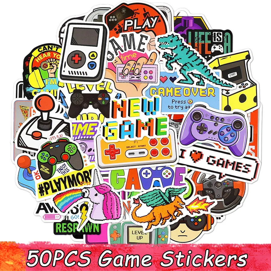 50 PCS Classic Game Stickers Fin