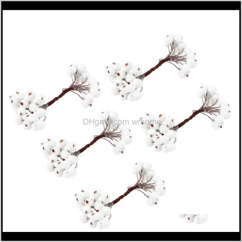 Couronnes de fleurs décoratives Fournitures de fête Maison Garden5pcs Berry Jolie Mode Creative Creative Cadeau Artificial Cadeau Artifical Decor Fête Fête