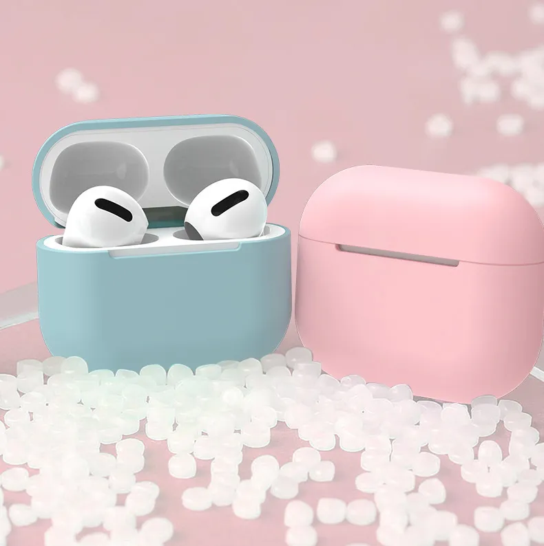 Siamesed Solid Color Apple Airpods 3 커버 코크에 대한 소프트 실리콘 보호 케이스