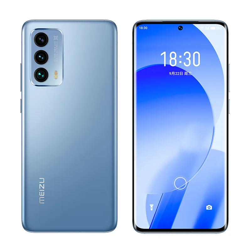 Original Meizu 18s 5G Telefone Celular 12GB RAM 256GB ROM Snapdragon 888 Plus Octa Core 64MP Ai Otg NFC Android 6.2 "2K Curvado tela cheia de impressão digital Cara Smart Cellphone