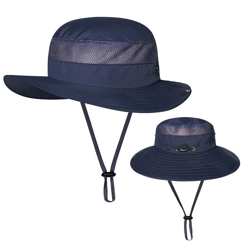 Outdoor Fishing Basin Caps Men Women Fisherman Hat Sunscreen UV Breathable Sunshade Hats Spring Summer Wide Brim Cap YL608