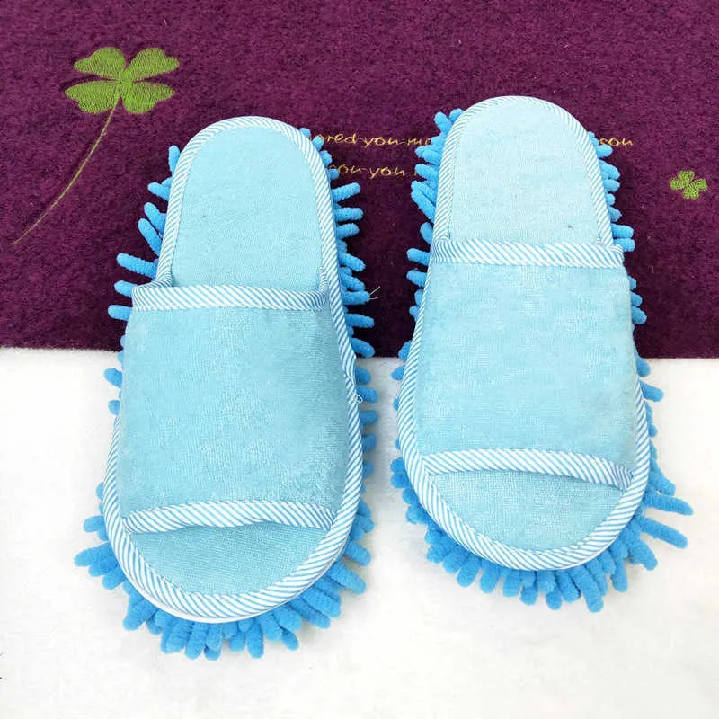 ly Mikrofaser Mop Slipper Haus Boden Fuß Schuhe Lazy Polieren Reinigung Staub Werkzeug TE889 210728