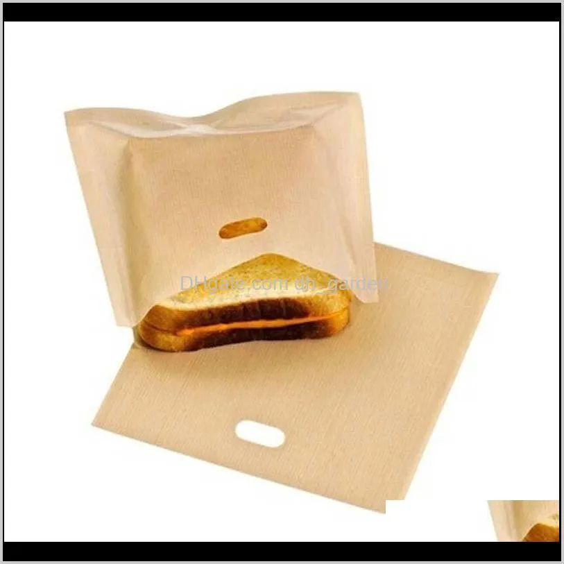 toaster bags grilled cheese sandwiches bags reusable non-stick toaster bags bake toast bread bag toast microwave heating bh3058 tqq