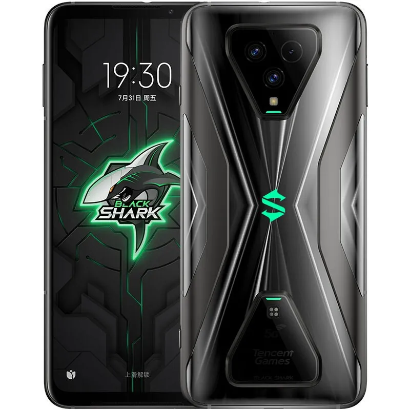 Original Xiaomi Black Shark 3s 5G Mobiltelefon Gaming 12GB RAM 128GB 256GB ROM SNAPDAGON 865 64.0MP Android 6.67 "Amoled Full Screen Fingerprint ID Smart Cell Phone